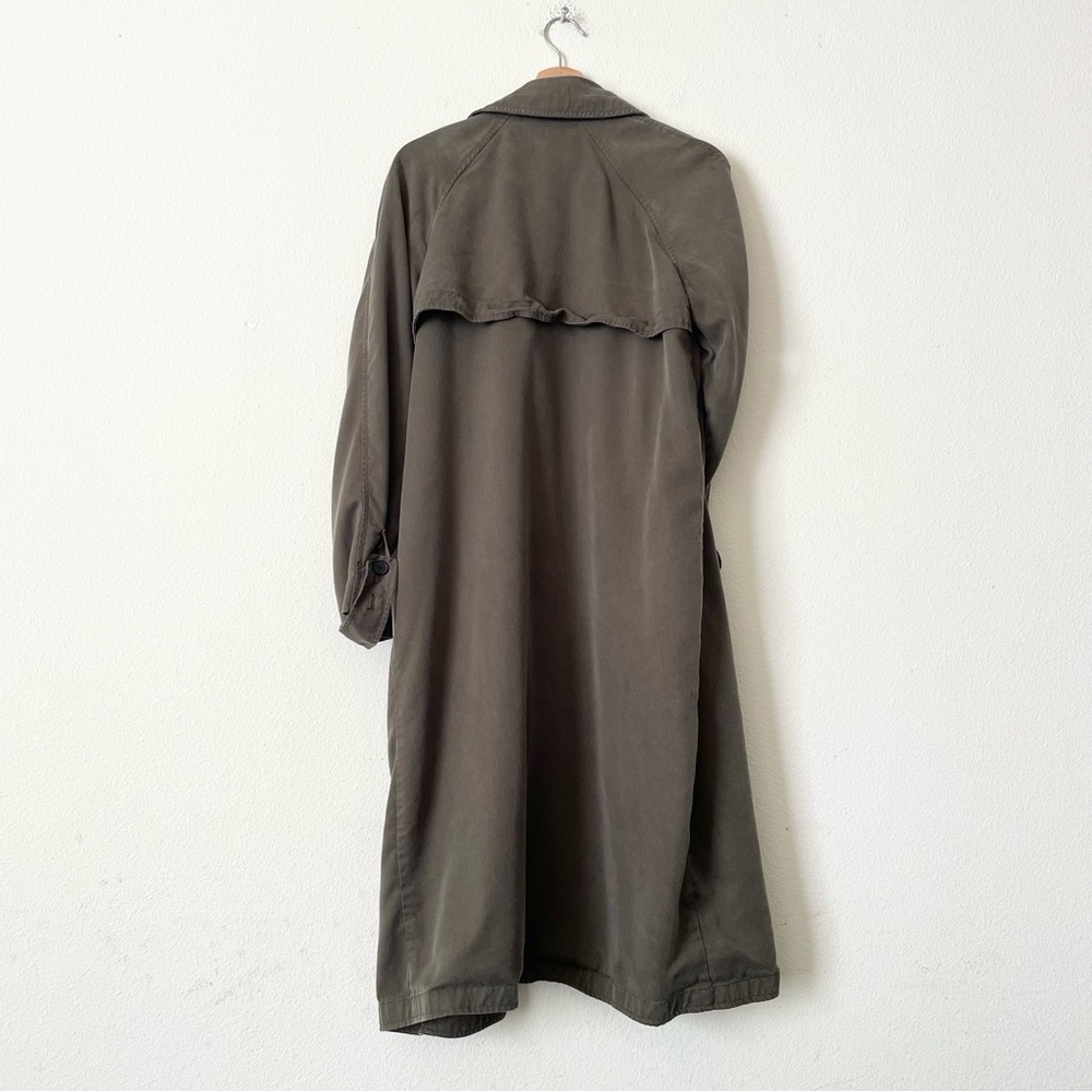 Aritzia Babaton SMALL Lawson open trench coat in green - Picture 5 of 8